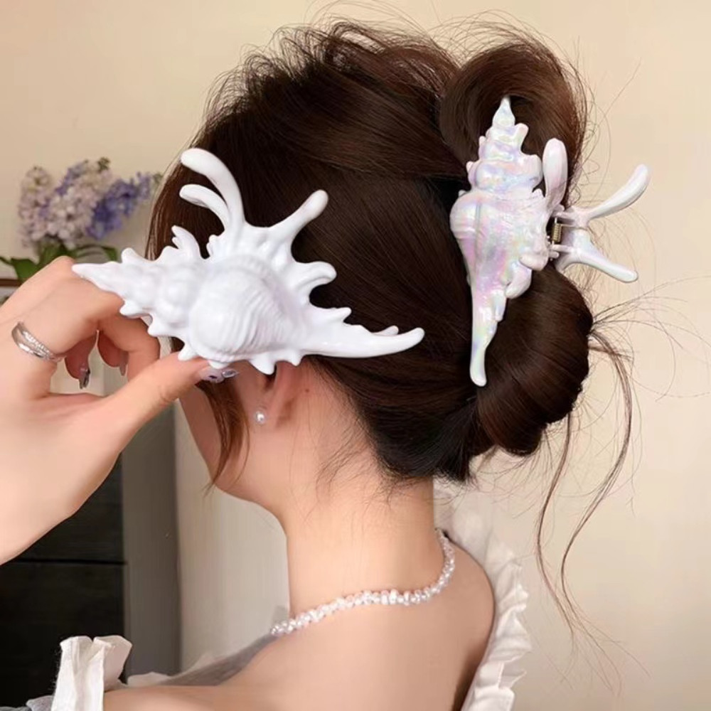 Venus of Sea Conch Claw คลิป Ocean Theme High-End Niche Design คลิปฉลามสําหรับผู้หญิง 1/2/3 ชิ้น