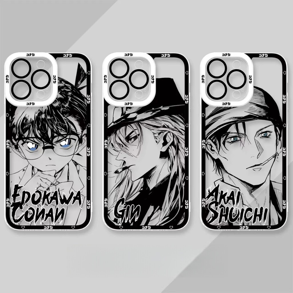 นักสืบโคนันเคสโทรศัพท์สําหรับIphone 16Pro Max 16e 15 14 Pro Max 15 16 Plus 16Pro 15Pro 14PRO 16 + 15