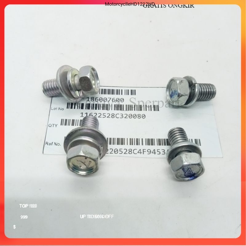 BOLT 12 M88.516 DABEL RING SEAT BOLT STEP LOGO 7 UNIVERSAL ใหม่ยานยนต์ Cc