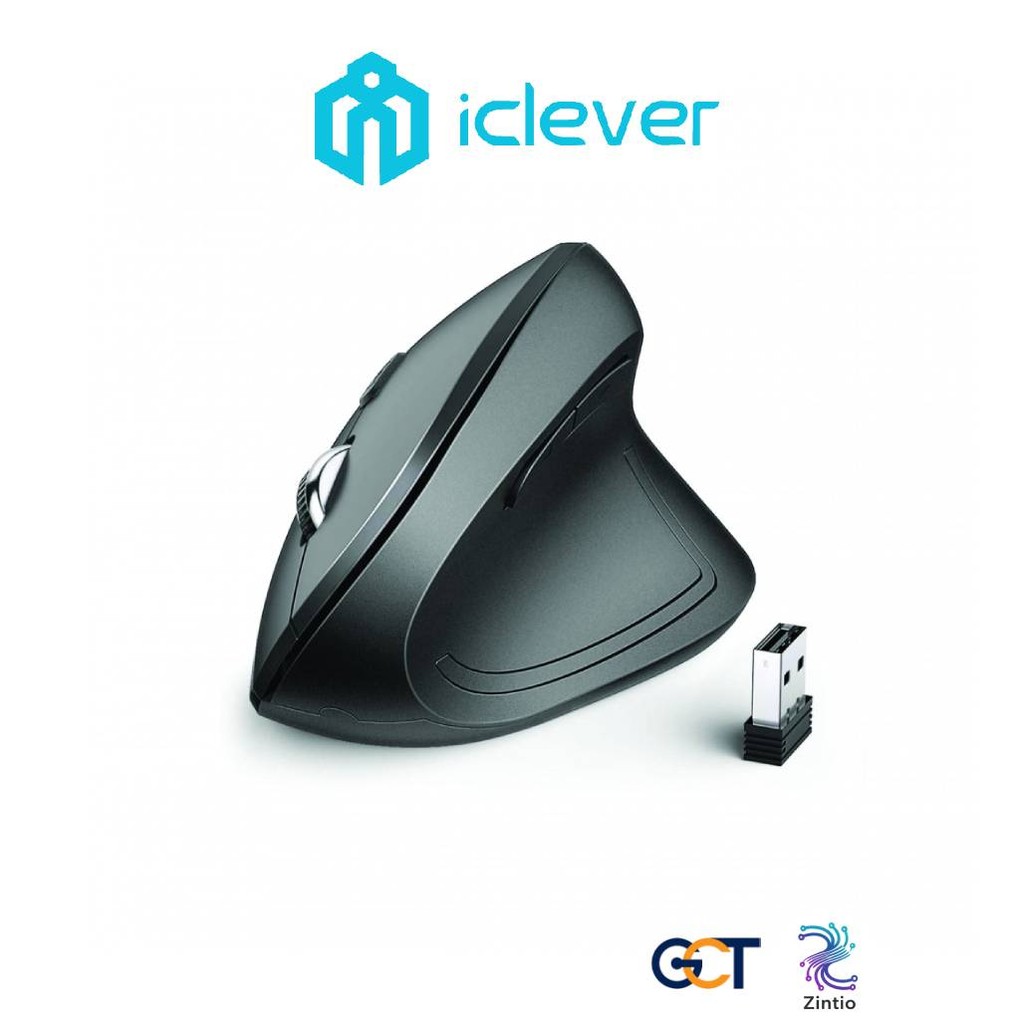 เมาส์ไร้สาย iClever WM101 Wireless Vertical Mouse 6 Buttons ลดอาการปวดและชาข้อมือได้จริง ประกันศูนย์