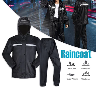 เสื้อกันฝนสำหรับผู้ชายและผู้หญิง ทนทาน และน้ำหนักเบาทามากับการใช้งานกลางแจ้ง แถบสะท้อนแสง ป้องกันฝนตกหนัก เที่ยวหน้าฝนต้องมี