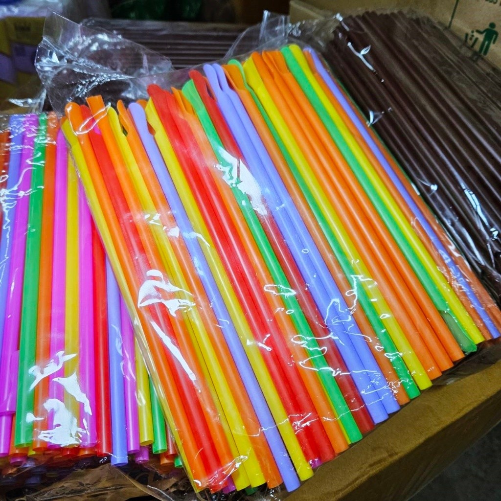 หลอดปลายช้อน หลอดใส่แก้ว หลอดช้อน ไม่ห่อฟิล์ม 8 มิล ยาว รูปที่ 2