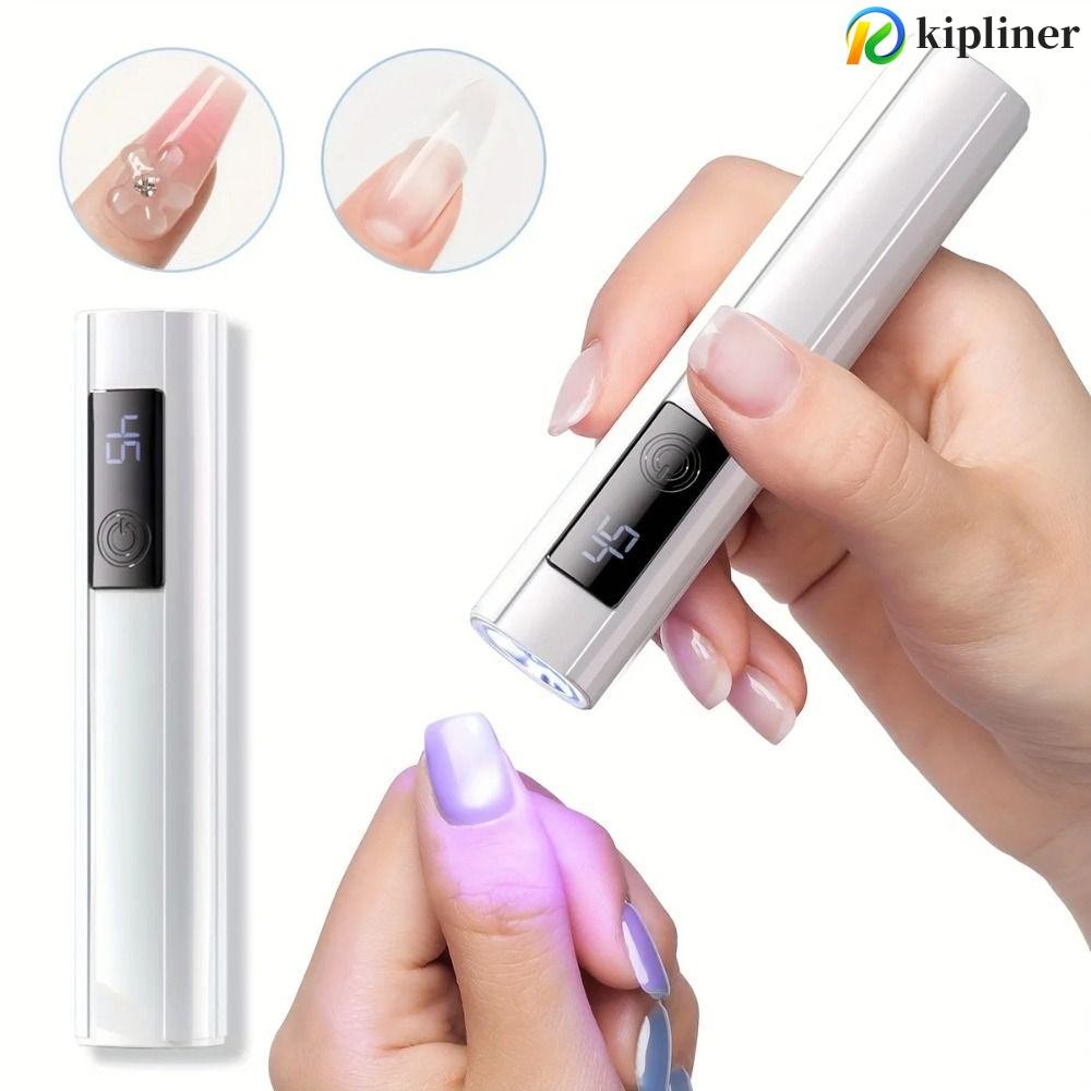 KIPLINER โคมไฟเล็บขนาดเล็ก, Quick Drying Single Finger LED Nail Lamp, Professional Efficient Curing 