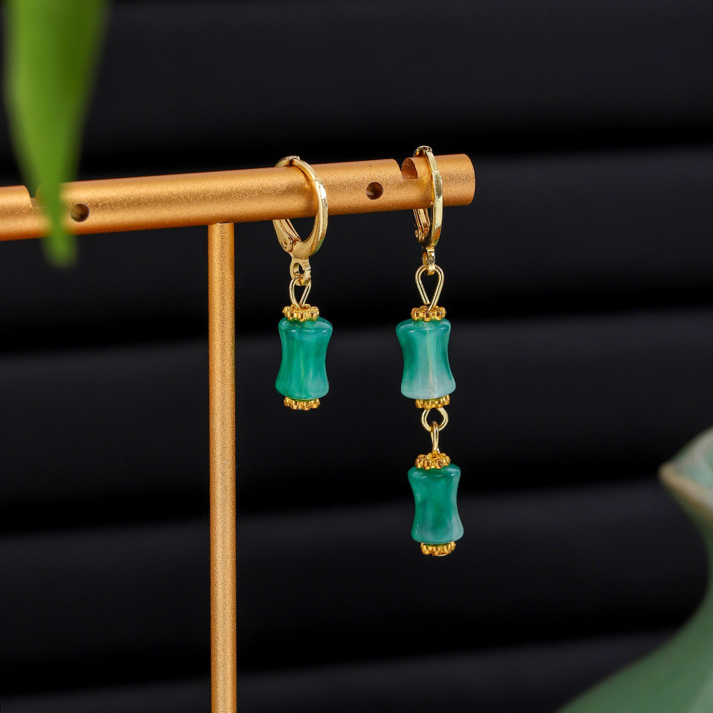 สร้อยคอมัณฑนาสไตล์จีนโมเดิร์น มีลายไม้ไผ่และเข็มขัดเล็กๆ ดูหรูหราและสง่า PPP7