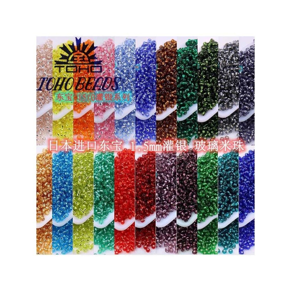 สร้อยข้อมือลูกปัดปักรอบลูกปัด 0 Dongbao แก้วที่เต็มไปด้วยเงิน TOHO/Handmade 1.5mm15m ลูกปัด diy GENE