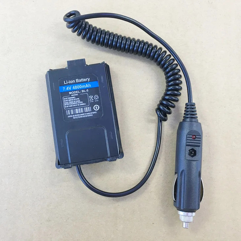 เครื่องกําจัดกลิ่นเครื่องชาร์จรถยนต์สําหรับ baofeng bf-uv5r uv5rb uv5re เครื่องส่งรับวิทยุอินพุต DC1