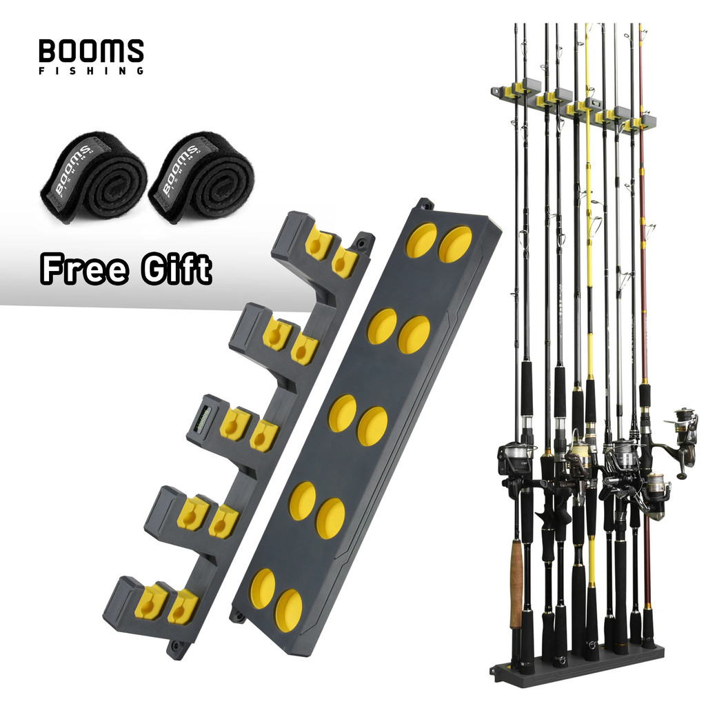 Booms WV4 ผู้ถือคันเบ็ดแนวตั้ง สูงสุด 10 แท่ง สำหรับตกปลา พร้อมให้เลือก 4 สี