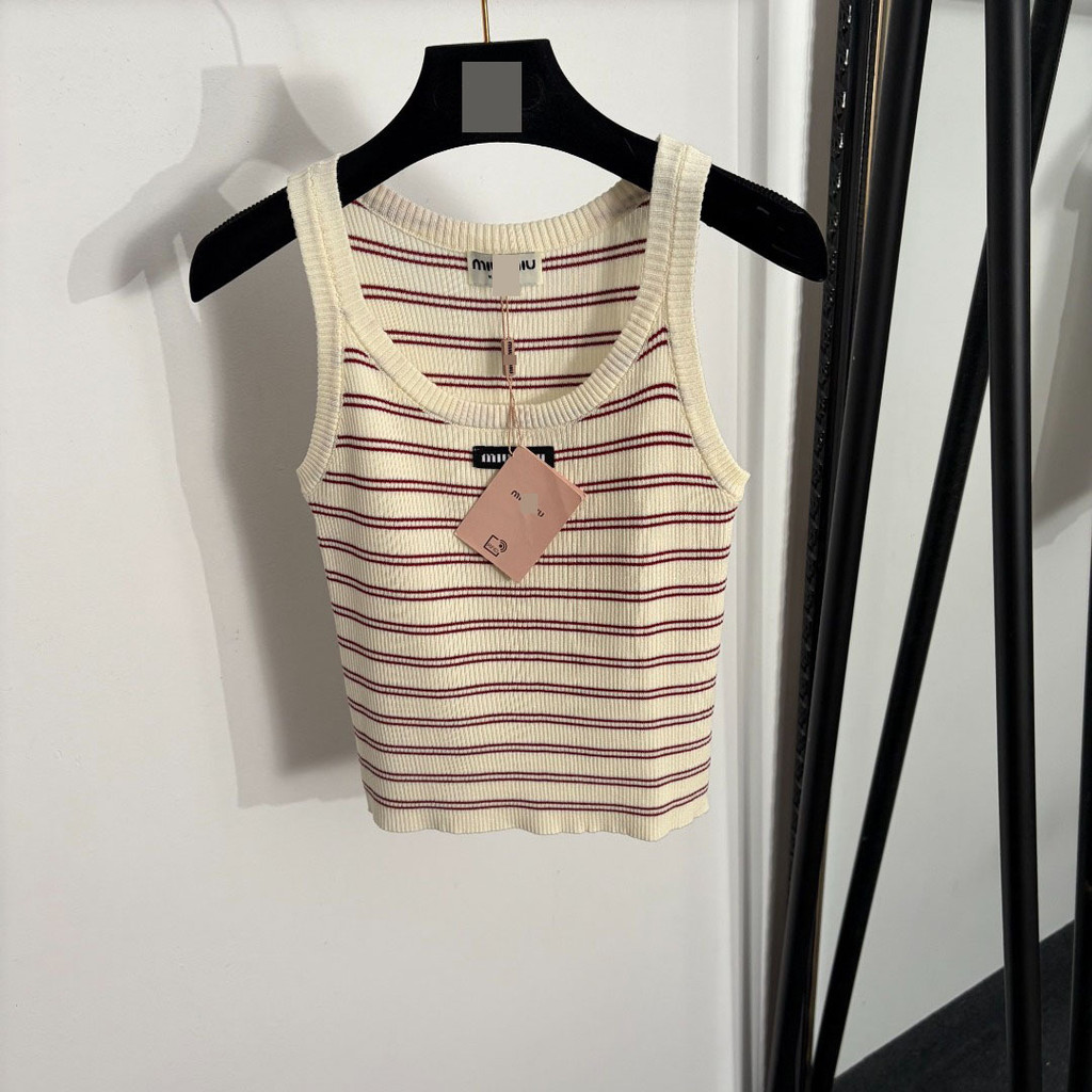 M1u Temperament Slim-fit Sweet Cute Style Dopamine Dating Wear Collar Label Letter Striped K