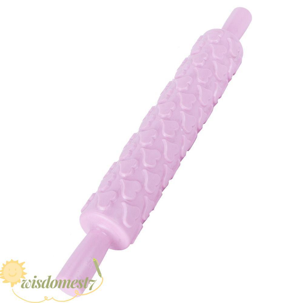 WISDOM ลายนูน Rolling Pin, PP Narcissus หยดหัวใจรูปแบบ Rolling Pin แนวนอนรูปแบบรูปแบบแถบออกแบบ Fonda