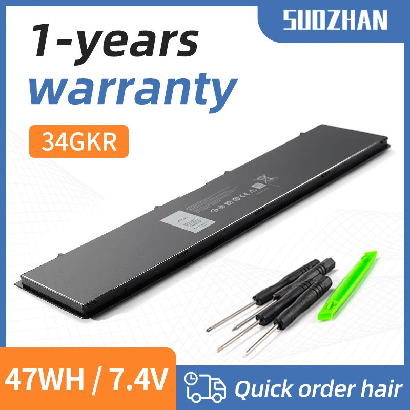 SUOZHAN 7.4V 47WH 34GKR แบตเตอรี่แล็ปท็อปสําหรับ DELL Latitude E7420 E7440 E7450 3RNFD V8XN3 G95J5 0