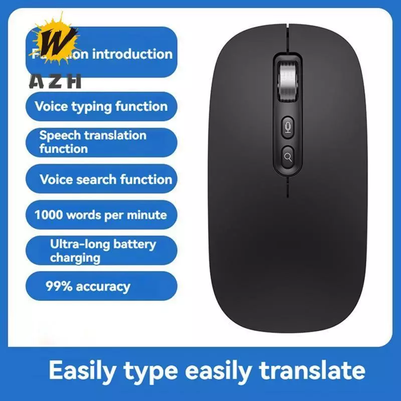 เมาส์ไร้สาย AI Smart Voice แปลงเสียงเป็นข้อความ Bluetooth 2.4G thumbnail 7