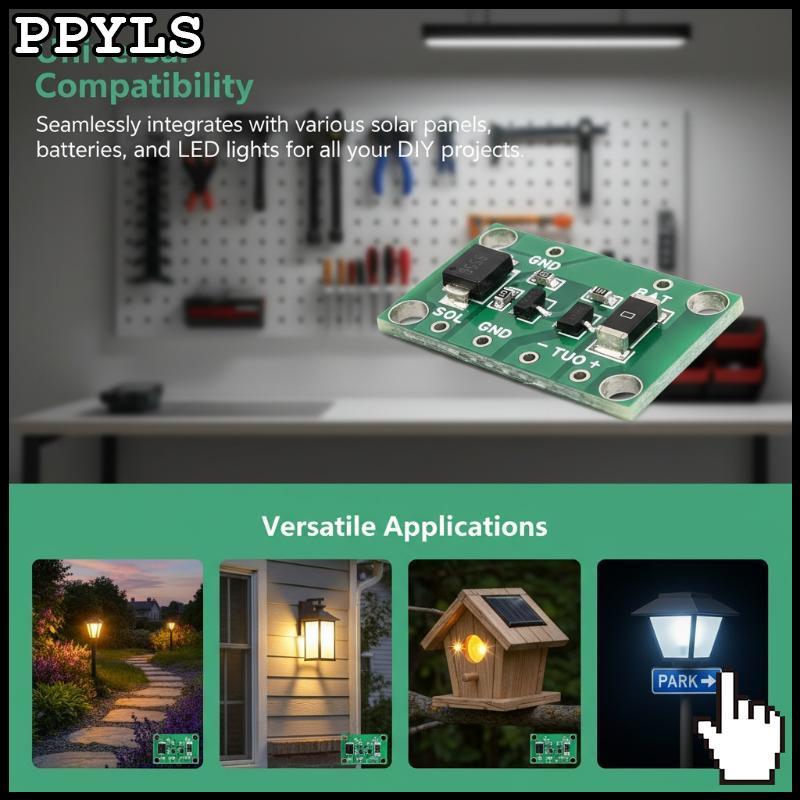 PPYLS 3.2V 3.7V 6V 12V 1A พลังงานแสงอาทิตย์ PCB โคมไฟ Controller Light Sensor สําหรับ Garden Pathway