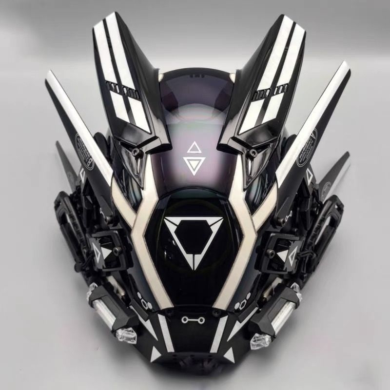 Cyberpunk Glowing Mecha Mask Predator คอสเพลย์ Road Cyberpunk Mask cos