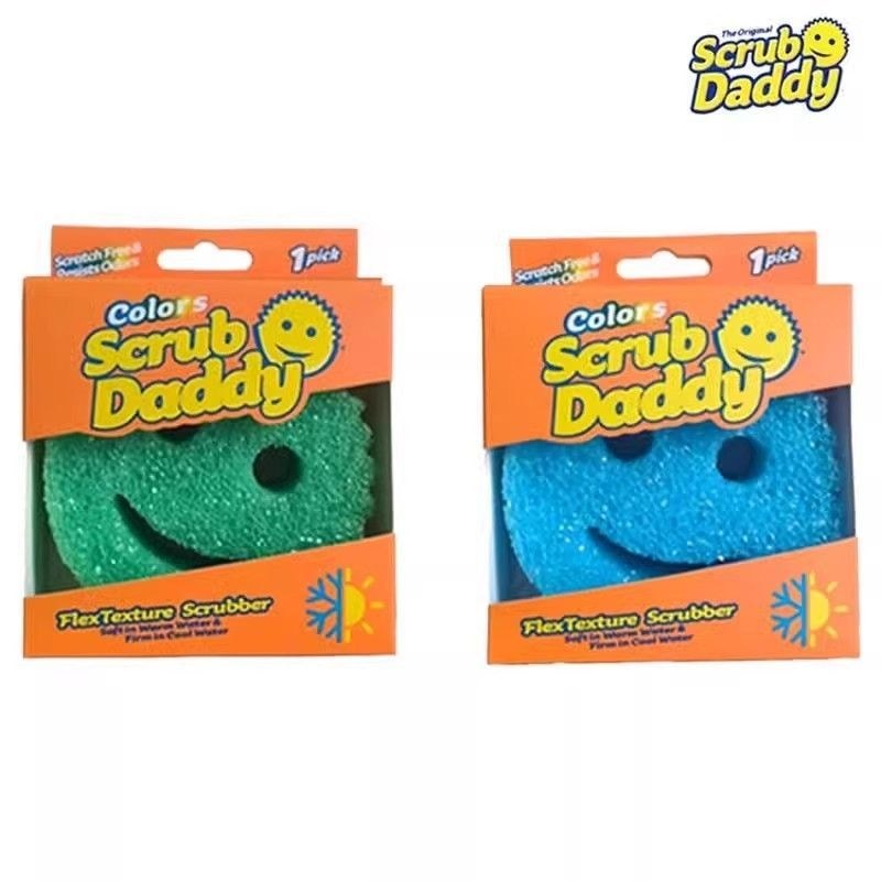 ScrubDaddy Smiley Classic Dad Magic Cleaning Kitchen Decontamination Sponge ล้างจาน 66f16