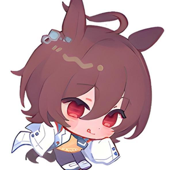 อะนิเมะ Uma Musume Pretty Derby Chibi: พวงกุญแจอะคริลิค 5 ซม.คุณภาพสูง - พิมพ์สองด้าน - TACHYON CHBI