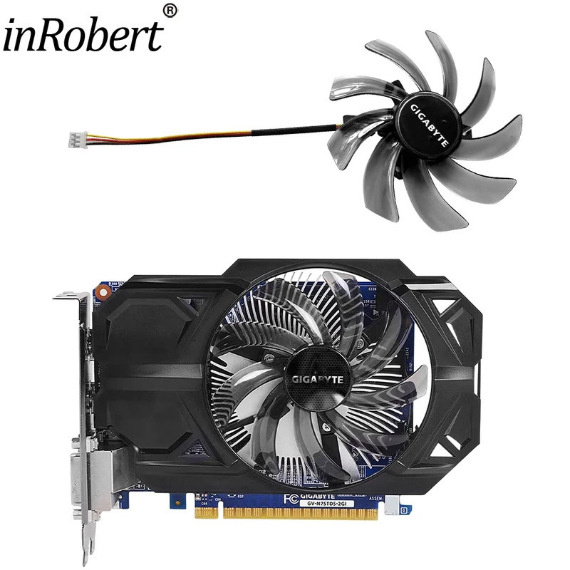 *N​Ew 95MM T129215SM GTX750 GTX750Ti พัดลมการ์ดสําหรับ Ggabyte GTX 750Ti ITX เปลี่ยนกราฟิกการ์ดพัดลม