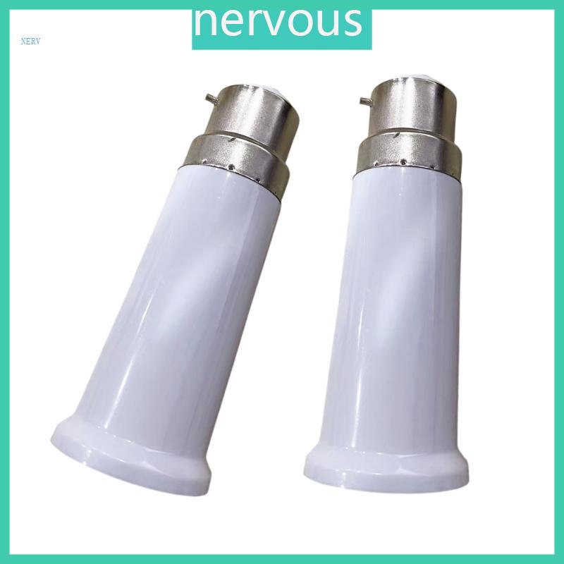 NERV B22 ถึง E27 อะแดปเตอร์แปลงอะแดปเตอร์ B22 ถึง E27 ตัวแปลงซ็อกเก็ตโคมไฟ Allow เพื่อติดตั้ง E27 พั