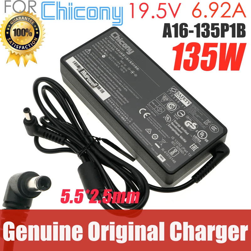 ของแท้ Chicony 19.5V 6.92A 135W A18-135P1A A16-135P1B อะแดปเตอร์ AC สําหรับ MSI GF62 8RC-030UK แล็ปท