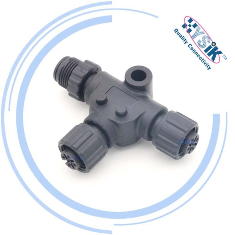 กันน้ํา IP67 Yacht Marine Connector 5-Core NMEA 2000 T-Type Connector