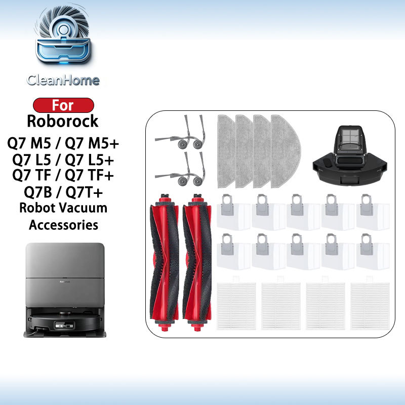 Roborock Q7 M5 / Q7 M5+ / Q7 L5 / Q7 L5+ / Q7 TF / Q7 TF+ / Q7B / Q7T+ Plus อะไหล่แปรงหลักกรอง Mop ผ