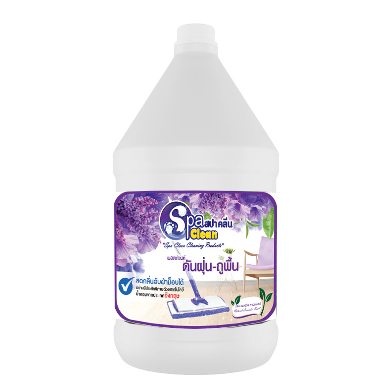 SPACLEAN น้ำยาดันฝุ่น-ถูพื้น กลิ่นเนเชอรัลลาเวนเดอร์ สีม่วง ขนาด 3,800 มล.