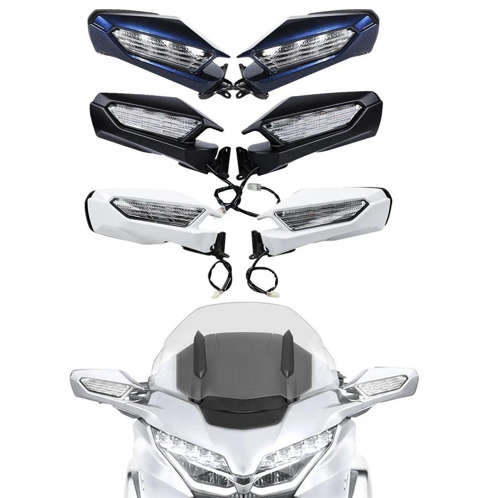 TCMotorcycle Mirror LED Turn Signal For Honda Gold Wing GL1800 GL 1800 2018-2025 2020 2019 Rearview