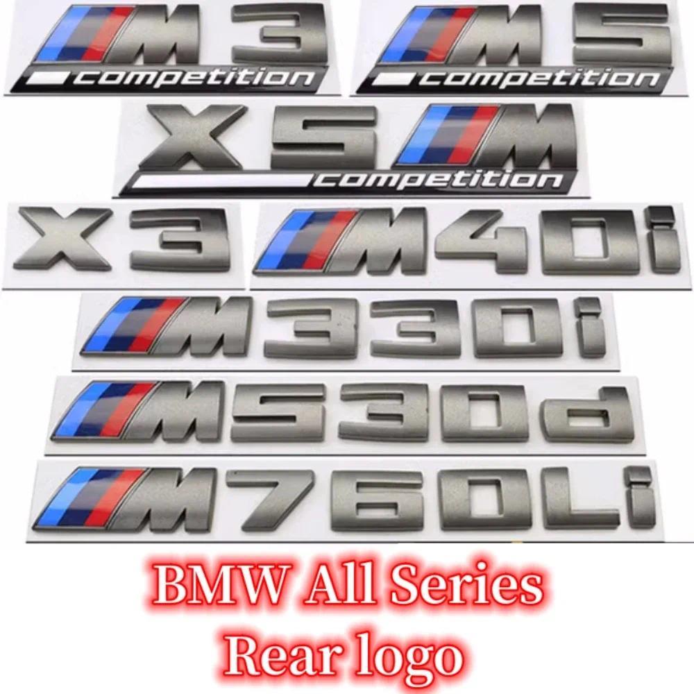เหล็กสีเทา Underlined COMPETITION Emblem Thunder Edition สําหรับ BMW M1 M2 M3 M4 M5 M6 M7 M8 X1 X3 X