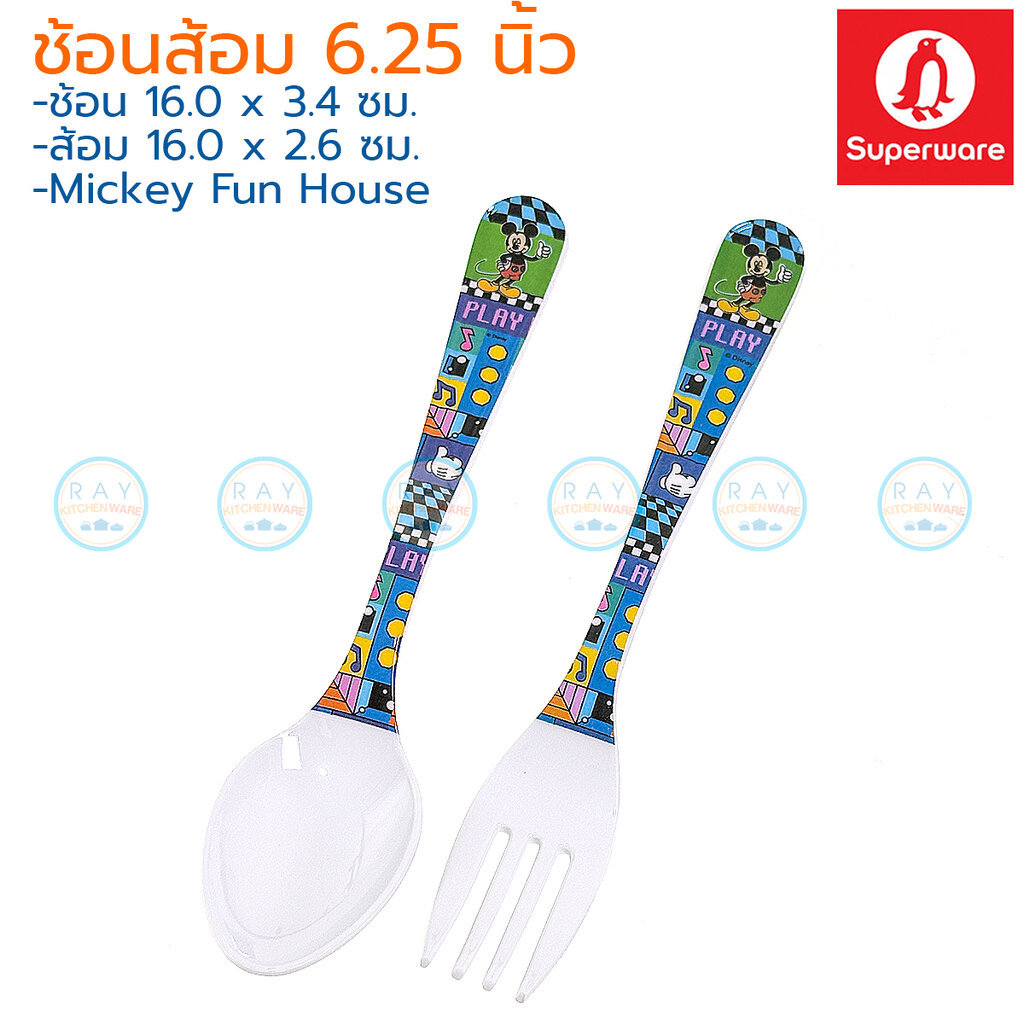 Flowerware ช้อนส้อมเด็ก 6.2,7.3 นิ้ว เมลามีน ลายลิขสิทธิ์แท้ มิกกี้ หมีพูห์ สติทซ์ คิตตี้ Toy story โดราเอมอน Superware รูปที่ 6