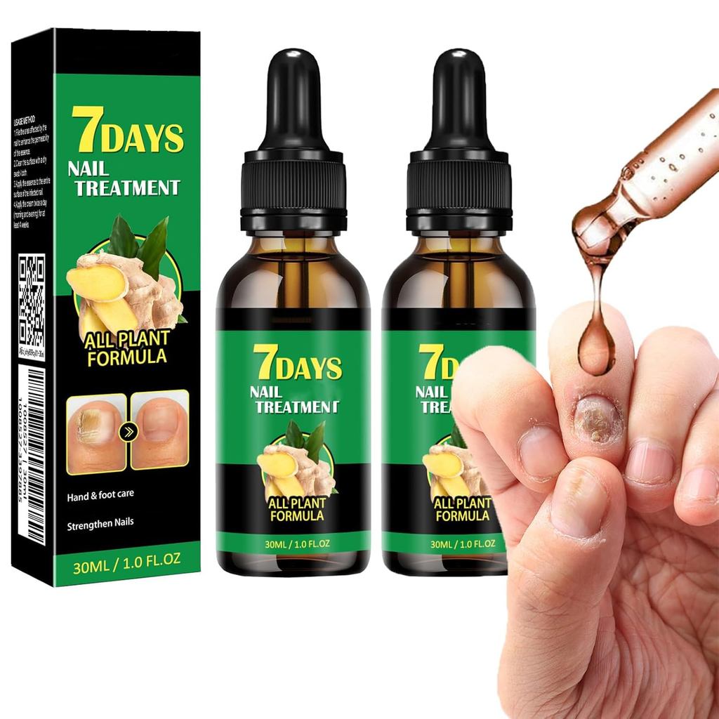 Ginger Nail Treatment Support Care, 7days Treatment, Ginger Growth Serum, Ginger Cuticle Care Oil fo