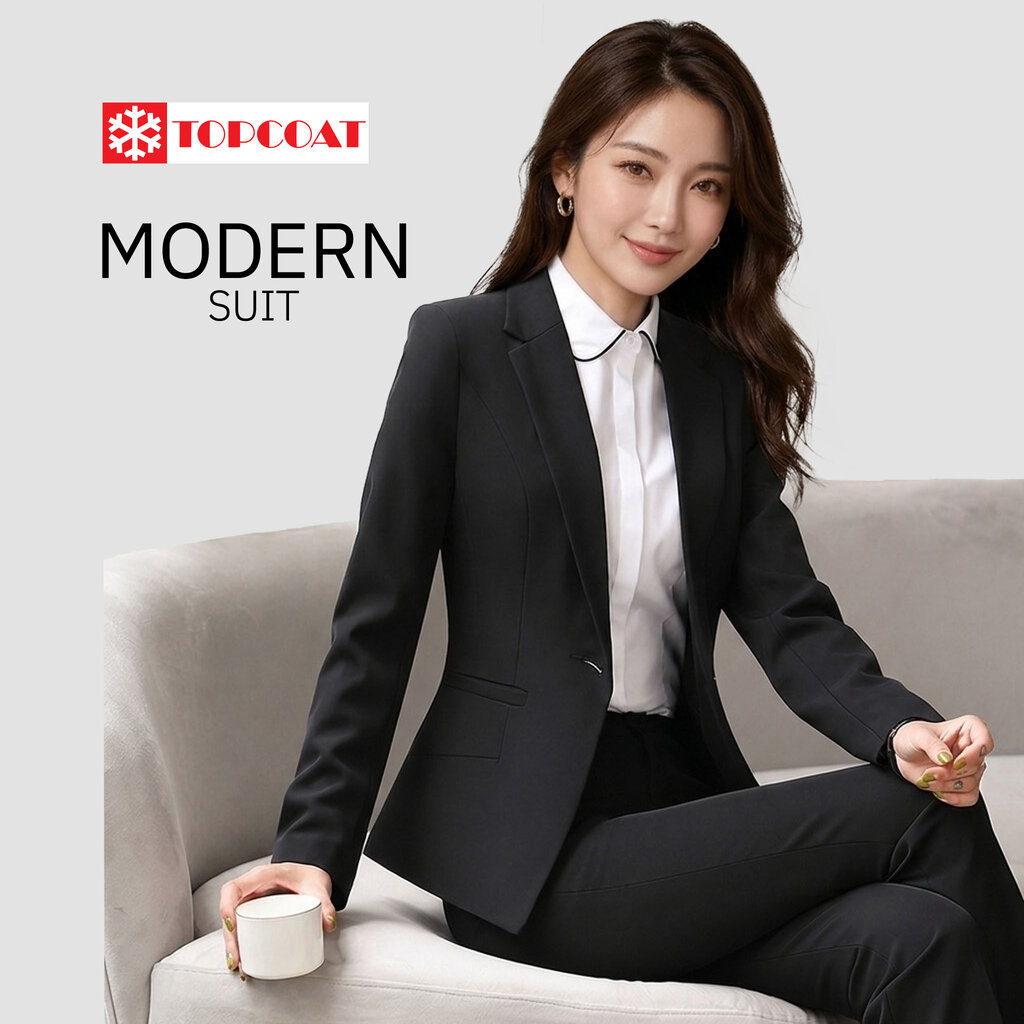 TOPCOAT เสื้อสูททรงเข้ารูป (Modern) ซับในทั้งตัว ใส่ทำงาน มี 2 แบบ (1 ตัว) S-6XL