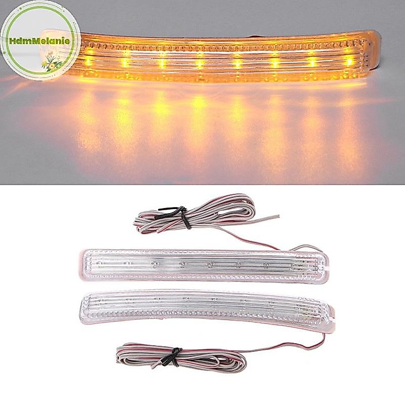HDMM 2 ชิ้น Universal Soft Amber 9 SMD12V LED กระจกมองหลังรถยนต์ไฟแสดงสถานะโคมไฟ TH