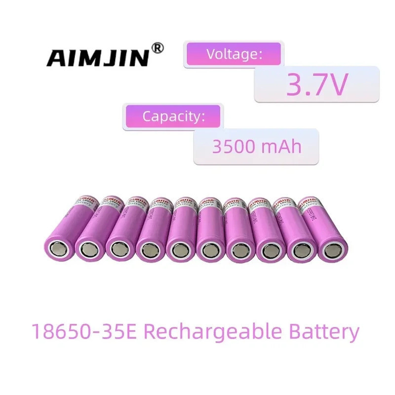 3.7V 3500mah 18650 แบตเตอรี่สําหรับ Samsung 35E INR 18650 20A แบตเตอรี่ลิเธียม Lon เปลี่ยนแบตเตอรี่ภ