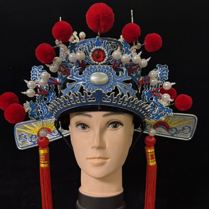 Opera Peking Opera Drama Performance Props Headwear Lord Horse Zhuangyuan หมวกเจ้าบ่าว Horse Circus 