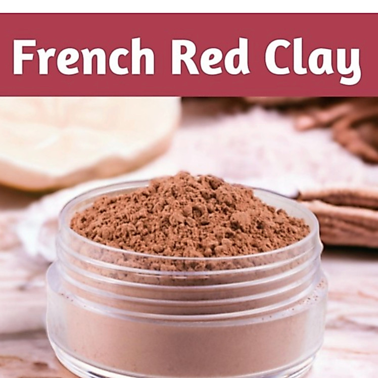 French red clay 50g หรือ Rose clay ฝรั่งเศส 005086 วัตถุดิบเครื่องสำอางค์
