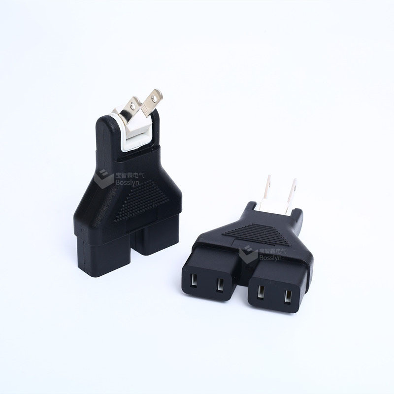 American Standard Two Plug to Two Female Plug 10A * 250V Rotatable Conversion Plug F0ZI