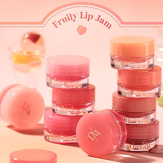 Dasique Fruity Lip Jam 4g Moisturizing Lip Balm Glossy Lip Care #09 Lychee Jam Korean Lip Makeup Hyd