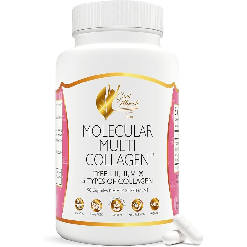 Cocó March NMD Molec Multi-Collagen - Types I, II, III, V & X – Hair, Skin, Nails & Joint Support fo