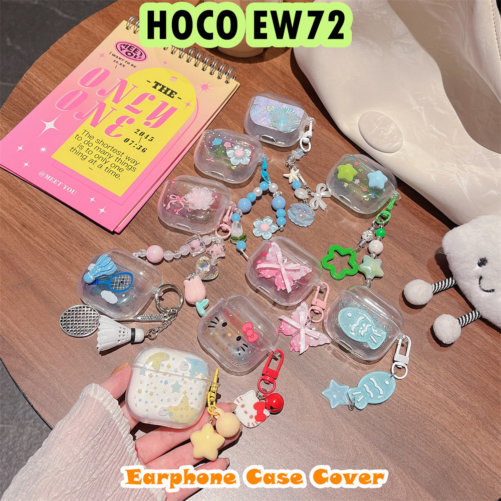 สําหรับ HOCO EW72 Case Casing Soft Silicone Headphone Case DIY Innovation Cartoon