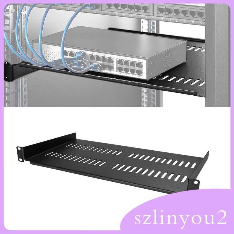 1U Rack 44 Lbs/20 Kg เหล็ก 1U Server Rack ชั้นวางสําหรับอุปกรณ์คอมพิวเตอร์เดสก์ท็อป