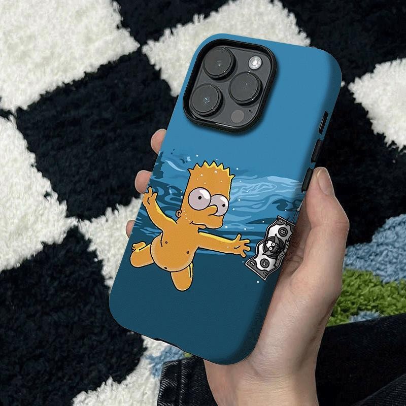 บทคัดย่อตลกว่ายน้ํา Villain สองชั้นเหมาะสําหรับ iPhone 16 15 14 13 12 11 Pro Max รูขนาดใหญ่ 16PLUS 1