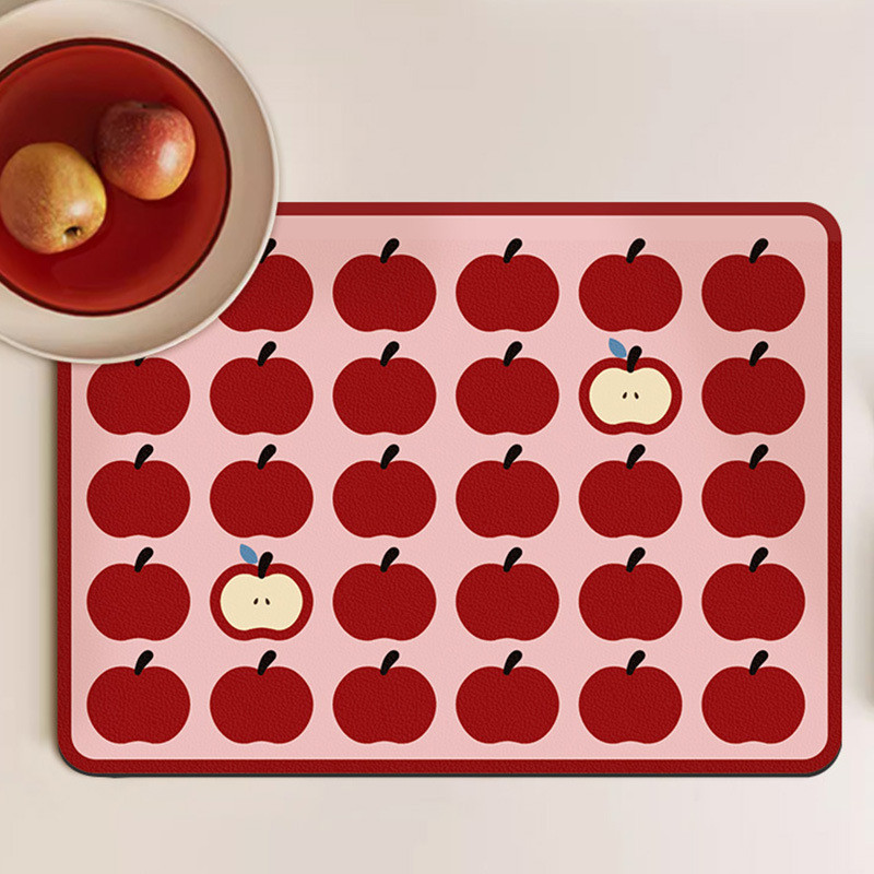 COD แผ่นดูดซับน้ํา แผ่นดูดน้ำครัว แผ่นรองจาน 30x40cm ซับน้ำไว กันลื่นทนทาน แห้งเร็ว สำหรับใช้ในครัว - รูปที่ 5