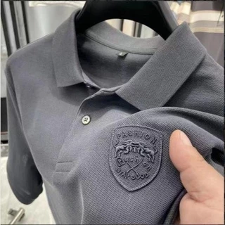 BeCoolMan🍃 จัดส่งในกรุงเทพฯ ฤดูร้อนใหม่ เสื้อโปโลผู้ชาย แขนสั้นผู้ชาย เสื้อสบาย ๆ เสื้อยืดหลวม ๆ หลายสีให้เลือก