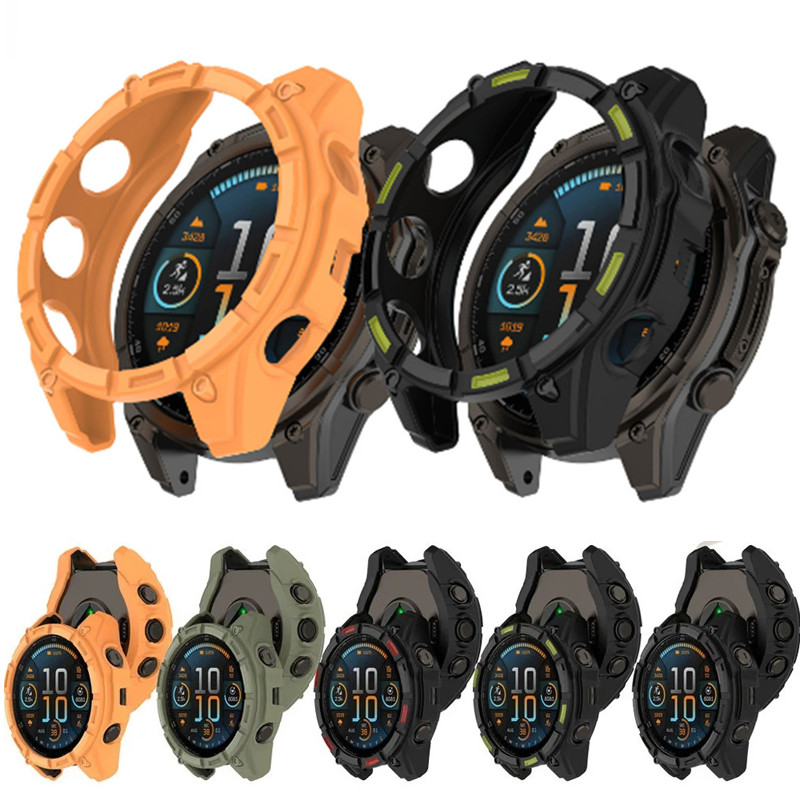 สําหรับ Garmin Fenix 8 43 มม.47 มม.51 มม.Anti-Scratch Protector Shell กันชนฝาครอบป้องกันสําหรับ Garm