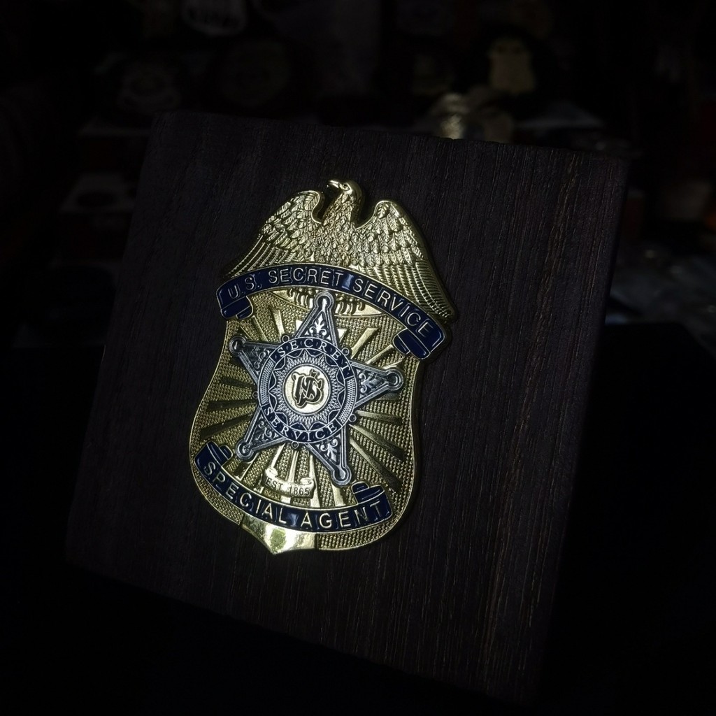 ป้ายทองแดงคุณภาพดี สำหรับ US Special Agent Bureau แบบตาราง ชุดเดียว.eq3t