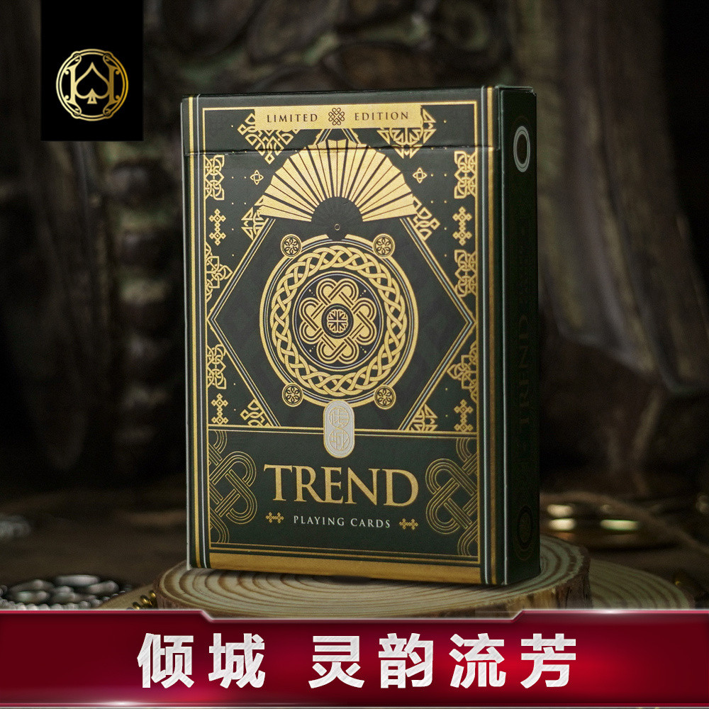 ยี่ห้อใหม่ของแท้คอลเลกชันดอกไม้ตัดสร้างสรรค์สไตล์จีนเล่นไพ่ TCC Allure ไม่มีจุดออกแบบพัดลมพับ Light 