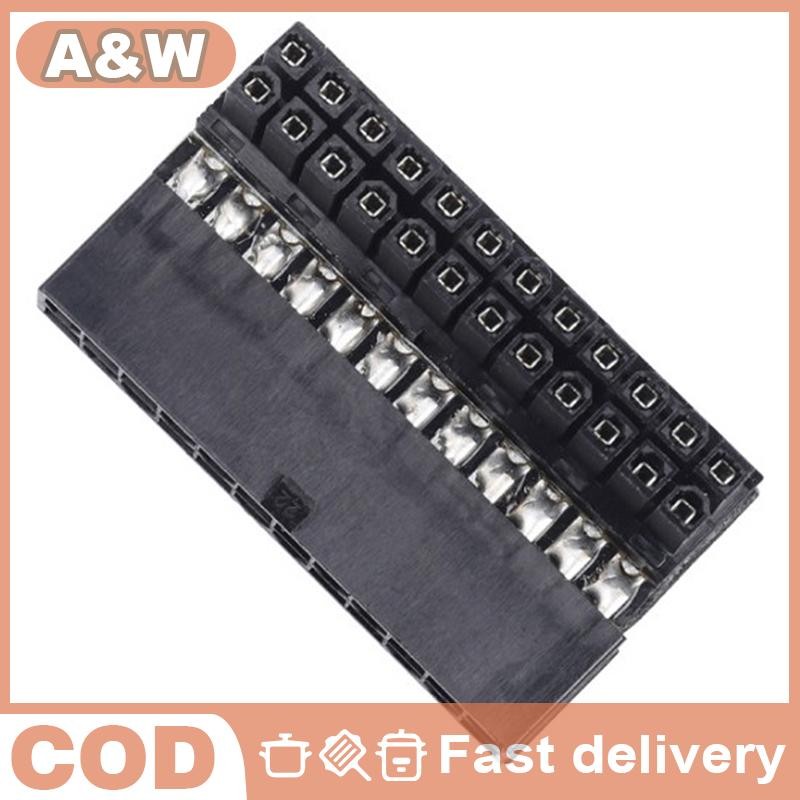 [A&W] ATX 24Pin 90 องศา 24pin ถึง 24pin ปลั๊กอะแดปเตอร์โมดูลสําหรับ PSU สาย