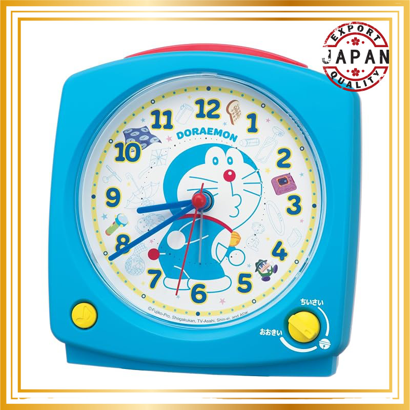 Doraemon Talking Alarm Clock by Seiko - Analog Desk & Alarm Clock, Blue, 125x120x69mm & 183x200x132m