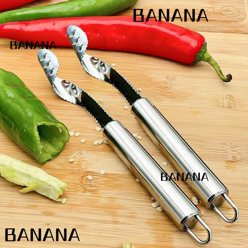 BANANA1 Jalapeno Corer Remover, Effectless Deseeding สแตนเลส Pepper Corer Remover, มัลติฟังก์ชั่ผักก