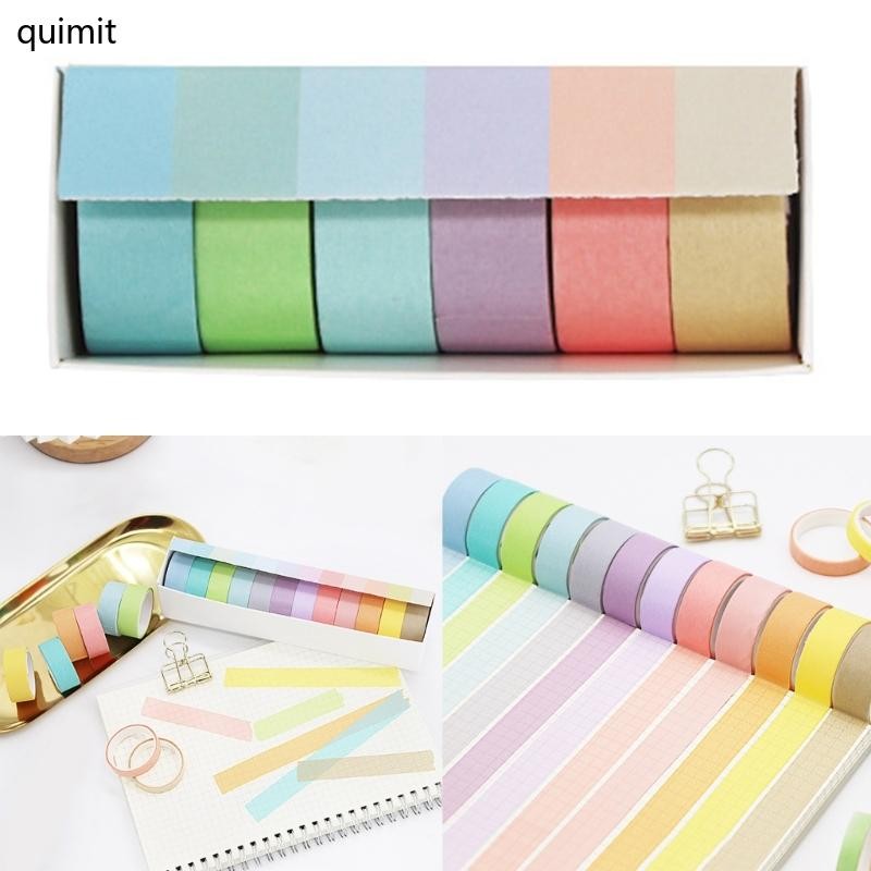 QUIM Sticky Long Page Marker Highlighter Strips Flags สติกเกอร์สําหรับ Annotating Book