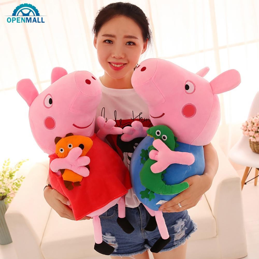 OPENMALL 20 ซม.Peppa Pig Plush ของเล่นตุ๊กตาตุ๊กตานุ่มตุ๊กตาครอบครัวเด็กคริสต์มาสปีใหม่ของขวัญวันเกิด F5Z3